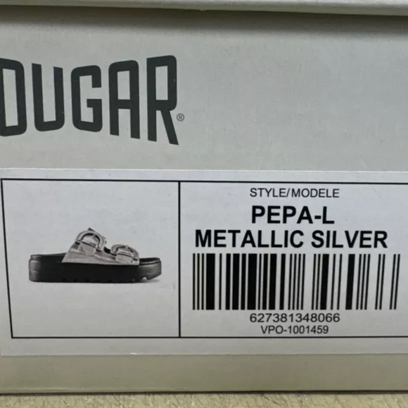 Cougar Pepa Platform Sandal NWOT Silver Metallic - Picture 6 of 7